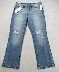 NWT SEVEN7 Women's Sz 8 The Soho Jeans High Rise Straight Leg Ankle Blue - Picture 1 of 14