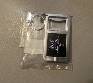 Dallas Cowboys Keychain Flashlight Bottle Opener Emmitt Smith Roger Staubach - Picture 1 of 5