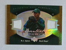 2007 Upper Deck Elements B.J. Upton Tampa Bay Rays - Dual Jersey