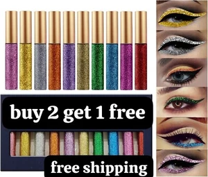 Delineador de ojos líquido de larga duración con brillo metálico brillante para fiesta maquillaje - Imagen 1 de 42