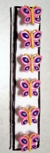 BUTTERFLY PINK Magnets - 6 pc Handmade Decorative Memo Board Refrigerator SALE - Picture 1 of 2