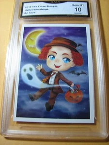 Tarjeta de arte manga Larry Fine 2016 The Three 3 Stooges Halloween calificación 10 - Imagen 1 de 1