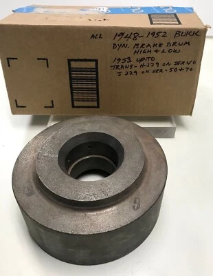 Buick Dynaflow 1948-1953 tambor de freno alto bajo nuevo en stock Foto 1 de 2