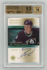 2005-06 UD Ultimate Collection Corey Perry RC Ultimate Rookies Auto BGS 9.5/10