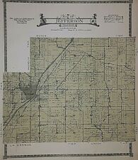 Vintage 1922 Railroad & Plat Map ~ JEFFERSON Twp. HARRISON CO., IOWA 