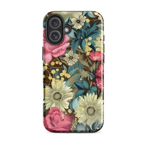 Floral Dual-Layer Impact-Resistant Glossy Tough Case for iPhone® - Picture 1 of 24