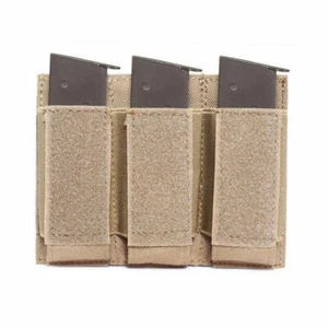 Tactical Molle Pistol Mag Holster Triple Magazine Pouch Baton Flashlight Holder - Picture 1 of 14