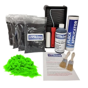 Kit Flocado Fluorescente Verde Flocado Grande Granel Más de 4 M² Kit Lote de Cobertura - Imagen 1 de 3