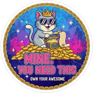 Cute Cat with Glasses Stickers Pack | Funny Aesthetic Vinyl Decals for Laptop - Picture 1 of 5