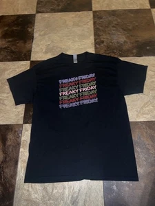 T-shirt promozionale vintage film Freaky Friday Lindsey Lohan Walt Disney Go testo - L - Foto 1 di 8