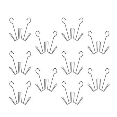  20 pezzi di appendiabiti per scarpe in acciaio inox a forma di U, doppi ganci, - Immagine 1 di 4