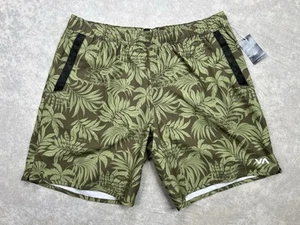 Pantaloncini ibridi RVCA Kevin EW 17” verde stampa floreale uomo taglia M nuovi con etichette $66 - Foto 1 di 4