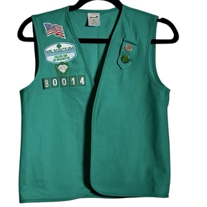 Girl Scouts USA Troop Vest Ragazze Taglia Large (14/16) Spille Patch Uniforme - Foto 1 di 6