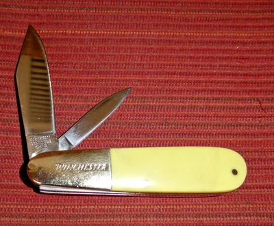 Winchester Barlow 2-BLD Pocket Knife Yellow Derlin NEW OLD STOCK - Image 1 of 4