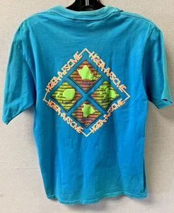 Vintage HGEA AFSCME Strike Shirt Aqua Hawaii T-shirt Size Medium - Picture 1 of 3