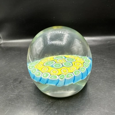 Vintage Koscherak Brothers KB Italy Millefiori Paperweight 3” - image 1 of 4