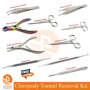 Ingrown Toenail Removal Surgery Kit Nail Extraction Podiatry Surgical Tools - Picture 1 of 11