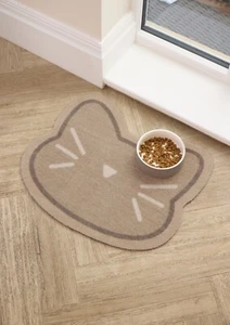 Alfombrilla de puerta y corredor con forma de aullador y rasguño con forma de gato lavable a máquina - Imagen 1 de 6