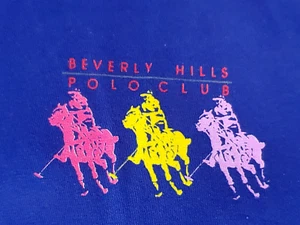 Beverly Hills Polo Club T-shirt 3 Colored Ponies Logo Mens Lg VTG HTF READ - Picture 1 of 9
