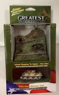 Johnny Lighting Величайшее Поколение Второй мировой войны Танк Шерман ОТЛИЧНОЕ СОСТОЯНИЕ ТОВАРА! - Изображение 1 из 4