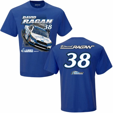 David Ragan #38 Frontrow Motorsports Blue Spoiler T-Shirt Men's  3XL  C Cover