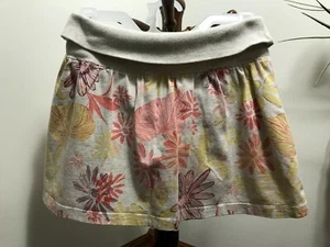 * Girl's Old Navy Skort Skirt Size XL Tan Floral Print Wide Band - Picture 1 of 4