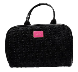 Nicole Miller Overnight Cosmetic Travel Case Makeup Bag Black New! NWT - Picture 1 of 8