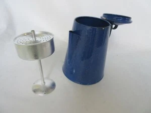 Outdoor Emaille Kaffeekocher Percolator Kaffeekanne Camping Army Coffee Maker 2L - Bild 1 von 7
