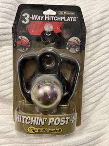 NUOVO Hitchin' Post + piastra di aggancio a 3 vie per palla ATV, UTV, TOSAERBA 1 e 7/8" inclusa - Foto 1 di 4
