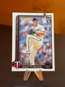2025 Topps Series One - #283 Zebby Matthews Rookie Card (RC) - Minnesota Twins - Foto 1 di 2