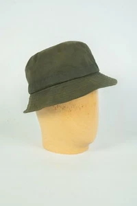 -Mens Barbour Bucket Cotton Waxed Olive Hat Size L - Picture 1 of 6