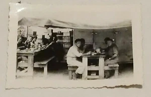 WW2 U.S. Army Photo Officers Mess at Morotai Island Indonesia Vintage - Picture 1 of 4
