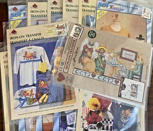 BIG LOT of PLAID Vintage Iron-on Transfers 1996 - 13  packages, unopened, NEW - Picture 1 of 10