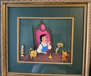 Disney 10th Anniversary Beauty & the Beast Belle Framed LE Pin Set from 2001 - Picture 1 of 2