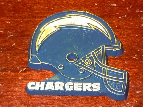 NFL Vintage SAN DIEGO CHARGERS LA RUBBER Football FRIDGE MAGNET Standings Board Cover