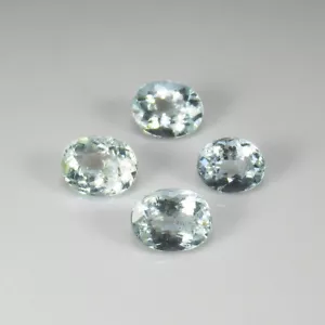 5.21 Ct Natural Water Blue Aquamarine Oval Jewellery Set , India - Picture 1 of 3