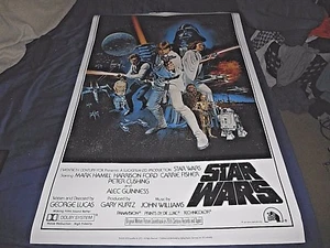 STAR WARS 1993 REISSUE WALL MOVIE POSTER 24" X 36"  - Picture 1 of 8