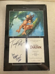 Walt Disney Tarzan Art With Signature And 1999 Invitation New Authentic - Picture 1 of 4