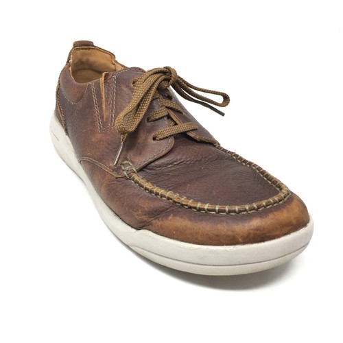 Scarpe Oxford casual Clarks Collection da uomo taglia 10 5 US 44 EU in pelle marrone