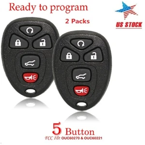 2 For 2007 2008 2009 2010 2011 2012 2013 2014 GMC Acadia Yukon Remote Key Fob - Foto 1 di 13