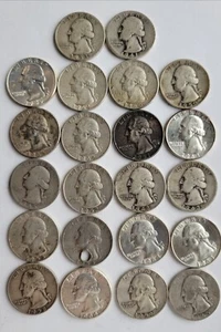Set of (22) Washington 90% Silver Quarters 1941-1964, Several AU/BU - Picture 1 of 2