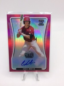 2020 Casey Martin leaf metal draft prismatic pink XRC auto /20