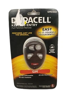 Neu Duracell schlüsselloser Zugang volle Funktion Fernbedienung für GM Fahrzeuge GM045D Schlüsselanhänger - Bild 1 von 2