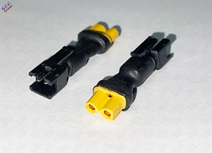 Convert LiPo JST SM25 Batteries To XT30 Connectors / ESC - Set of 2 - Brand New - Picture 1 of 2