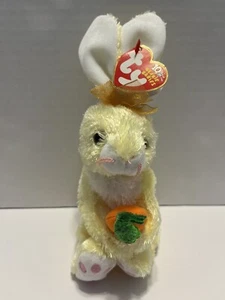 TY Beanie Baby - NIBBLIES the Yellow Bunny 6" - Picture 1 of 1