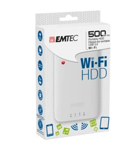 DISCO RIGIDO ESTERO PORTATILE WI-FI EMTEC (P600) USB 3.0 500 GB BIANCO - Photo 1/7