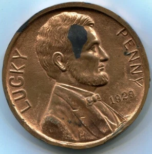 Kupfer Country Souvenir Penny Lincoln Head 1929 71 mm Medaille - Bild 1 von 3