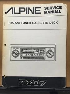 Manual de servicio Alpine para el 7307 temprano reproductor de cinta de casete estéreo para automóvil - Imagen 1 de 2