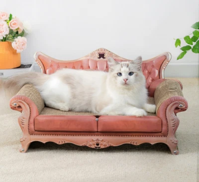 Luxury Cat Scratcher Thick Cardboard Cat Couch with Scratch Pad Scratching Post - Image 1 of 4