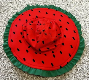 Hanna Andersson Baby Swim Sunblock Hut in Wassermelone 50 cm 0-3 Monate rot grün - Bild 1 von 7